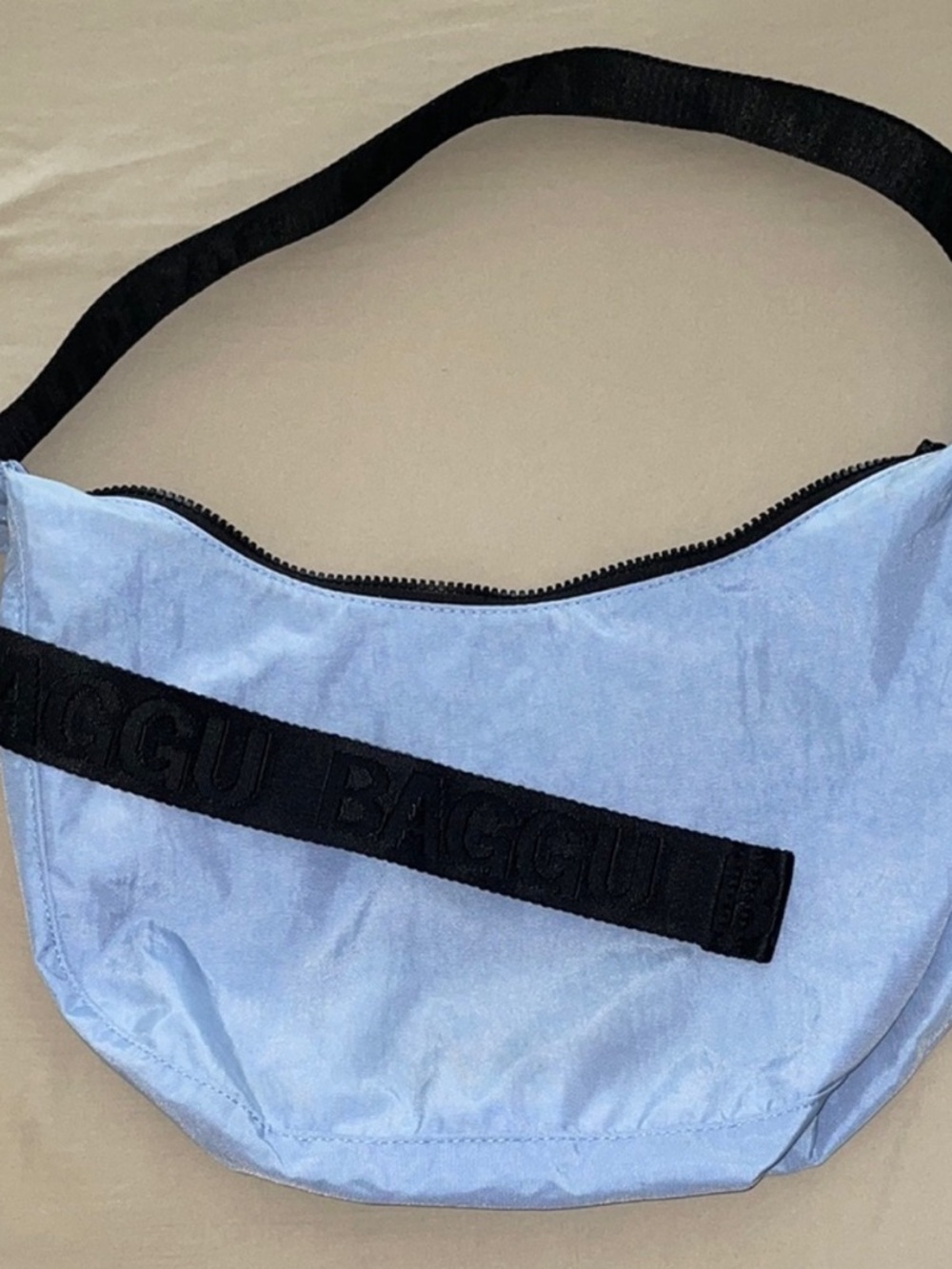 Baggu Blue and Black Crossbody Bag with Sporty Design